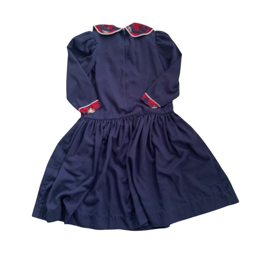 Vintage Polly Flinders Floral Collar Modest Dress USA 8 - Picture 3 of 7